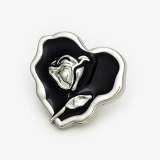 25MM love Flower metal snap button charms