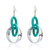 Acrylic Ring Pendant Earrings