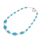 Turquoise Pearl Beaded Necklace