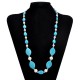 Turquoise Pearl Beaded Necklace