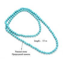Turquoise Double Beaded Necklace