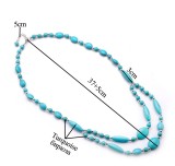 Turquoise Double Beaded Necklace