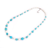 Turquoise Starfish Pearl Beaded Necklace