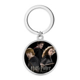 Stainless Steel  Cartoon Harry Potter  pattern Painted Keychain