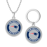 Stainless steel NFL sports team necklace keychain set   key chain