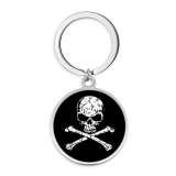 Stainless Steel love skull girl  Cartoon pattern Painted Keychain key chain