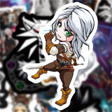 50 Wizard Witcher Game Graffiti Stickers Skateboard Cup Trolley Box Waterproof Stickers
