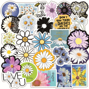 50 pieces of daisy graffiti stickers, water cups, luggage, handbags, skateboards, refrigerators, cars, waterproof stickers