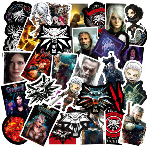 50 Wizard Witcher Game Graffiti Stickers Skateboard Cup Trolley Box Waterproof Stickers