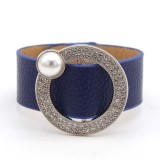 Pearl Water Diamond Leather Bracelet
