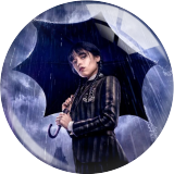 20MM Wednesday Adams Pattren Paintings Round Photo Glass  snap button charms