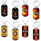 Stainless steel Harley Painted 46cm necklace Pendant set keychain