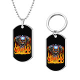 Stainless steel Harley Painted 46cm necklace Pendant set keychain