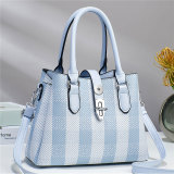 Checkered Stripe Handheld Diagonal Straddle Bag fit 20mm Snaps button Jewelry whole sale
