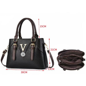 Handbag Fashion Large Capacity One Shoulder Crossbody Bag fit 20mm Snaps button Jewelry whole sale