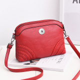 Soft leather one shoulder crossbody bag fit 20mm Snaps button Jewelry whole sale