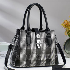 Checkered Stripe Handheld Diagonal Straddle Bag fit 20mm Snaps button Jewelry whole sale