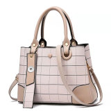 Checkered tote bag, fashionable, large capacity, patchwork, and shaped one shoulder crossbody bag fit 20mm Snaps button Jewelry whole sale