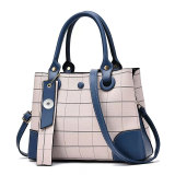 Checkered tote bag, fashionable, large capacity, patchwork, and shaped one shoulder crossbody bag fit 20mm Snaps button Jewelry whole sale