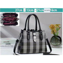 Checkered Stripe Handheld Diagonal Straddle Bag fit 20mm Snaps button Jewelry whole sale