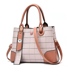 Checkered tote bag, fashionable, large capacity, patchwork, and shaped one shoulder crossbody bag fit 20mm Snaps button Jewelry whole sale