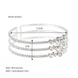 Diamond embedded steel wire elastic bracelet