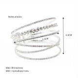 Diamond embedded steel wire elastic bracelet