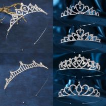 Bride Crown Wedding Dress Headwear Rhinestone Princess Hair Band Crown