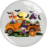20MM Halloween Print glass snap button charms