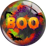 20MM Halloween Print glass snap button charms