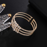 Diamond embedded steel wire elastic bracelet