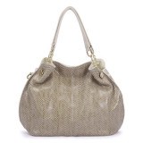 Large capacity leather snake pattern single shoulder handbag crossbody bag