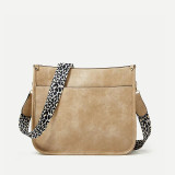 Fashionable Leopard Pattern Ribbon Oblique Cross Tote Bag High Capacity Bag