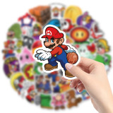 50 Super Mario Graffiti Stickers Laptop Phone Case Water Cup Computer Hand Ledger Waterproof Stickers