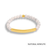 Stainless steel natural stone bracelet