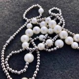 Stainless steel pearl necklace
