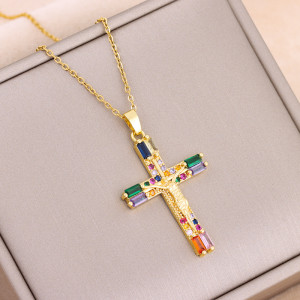 Stainless Steel Cross  Necklace