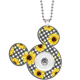 Acrylic cartoon animation color printing Necklace  fit 20MM Snaps button jewelry wholesale