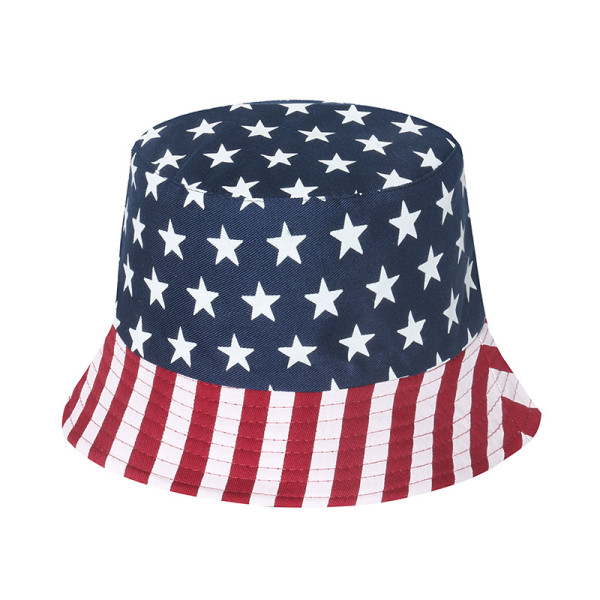 Independence Day National Day Fisherman's Hat, Double sided Sun Sunshade Hat, Bowl Hat