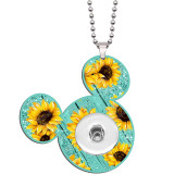 Acrylic cartoon animation color printing Necklace  fit 20MM Snaps button jewelry wholesale