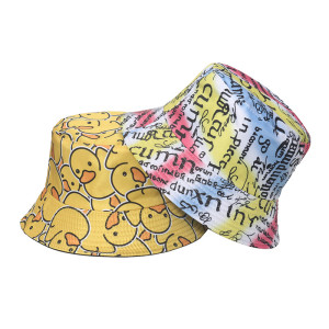 Cartoon Little Yellow Duck Holiday Anime Fisherman Hat Sunshade Sun Hat Pot Hat