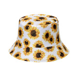 Double sided basin hat, flower sunshade and sunscreen hat, flower sunflower fisherman hat, sun hat