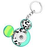 Acrylic cartoon animation color printing key chain fit 20MM Snaps button jewelry wholesale