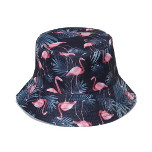 Branch Bird Flamingo Print Pot Hat Fisherman Hat