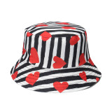 British Flag Football Panda Print Bowl Hat Double Faced Fisherman Hat