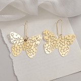 Stainless steel hollow butterfly earrings
