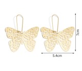 Stainless steel hollow butterfly earrings