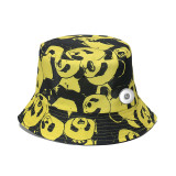 British Flag Football Panda Print Bowl Hat Double Faced Fisherman Hat fit 20MM Snaps button jewelry wholesale
