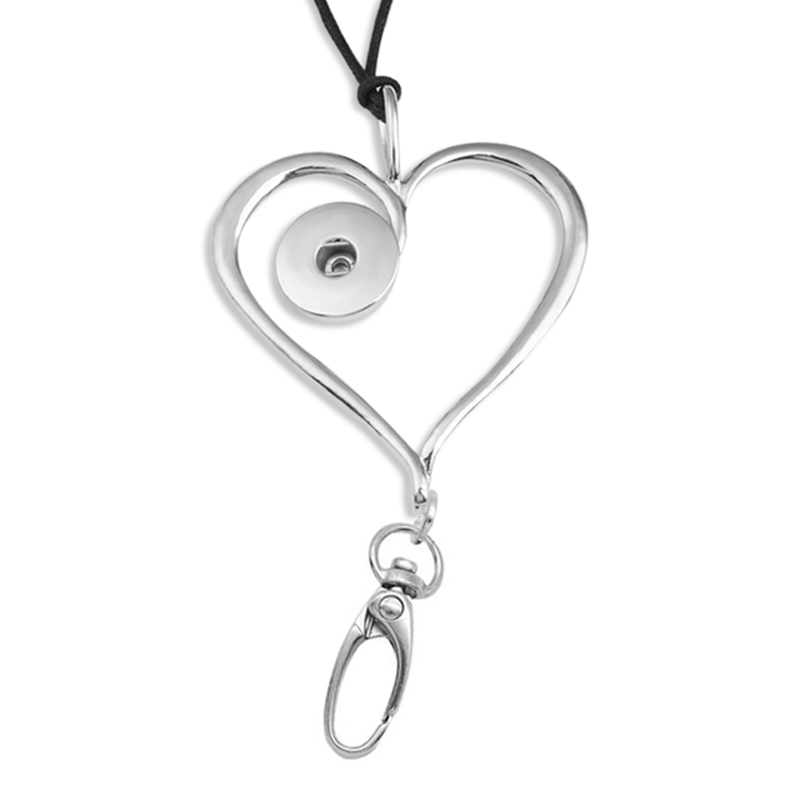 Love Hook necklace Badge Reel ID holder with 60cm chain 18mm 20mm Snap