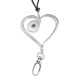 Love Hook necklace Badge Reel ID holder with 60cm chain 18mm 20mm Snap Button Necklace DIY Jewelry  fit 20MM Snaps button jewelry wholesale